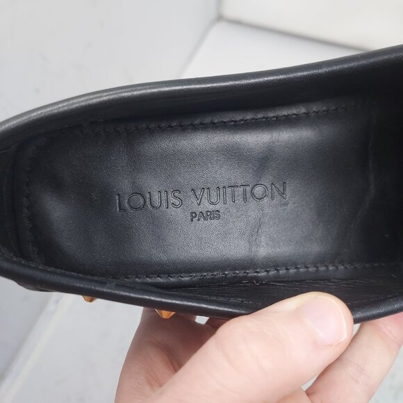 Louis Vuitton Multicolored Monogram Black Lock Driver Loafers - Picture 5 of 11
